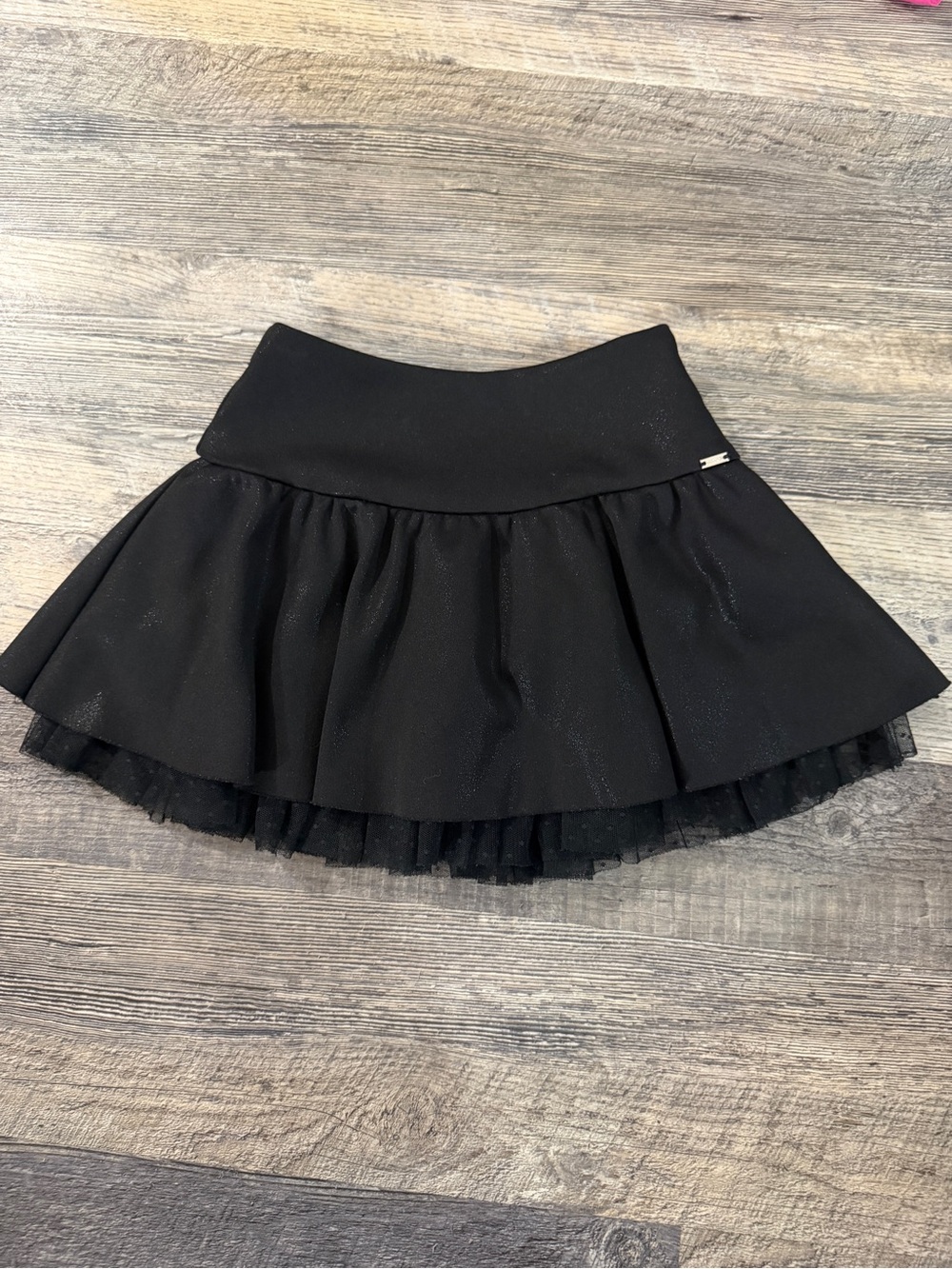 Mayoral Black Shimmer Tulle Party Skirt Girls Formal Holiday Skirt